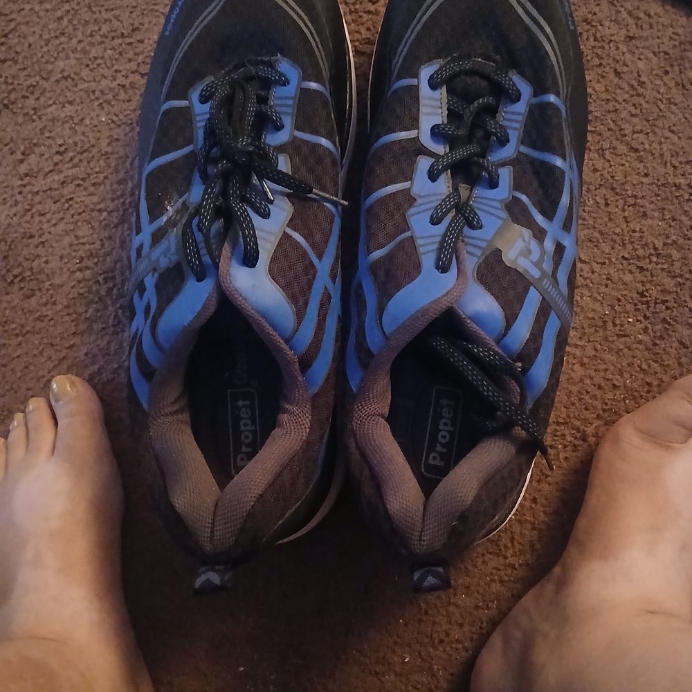 Propet Black and Blue Athletic Shoes